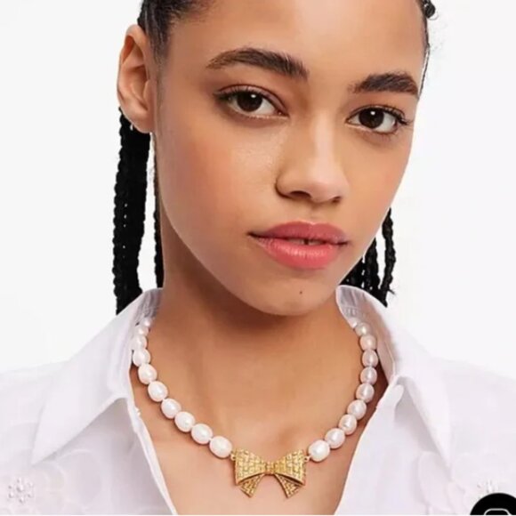 Kate Spade Wrapped In A Bow Pearl Necklace NEW - Picture 2 of 5